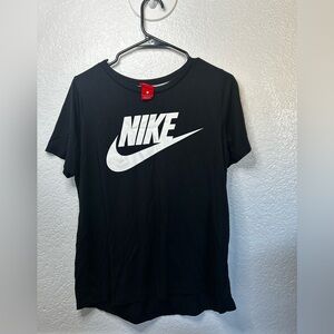 Nike Black Tee with White Logo